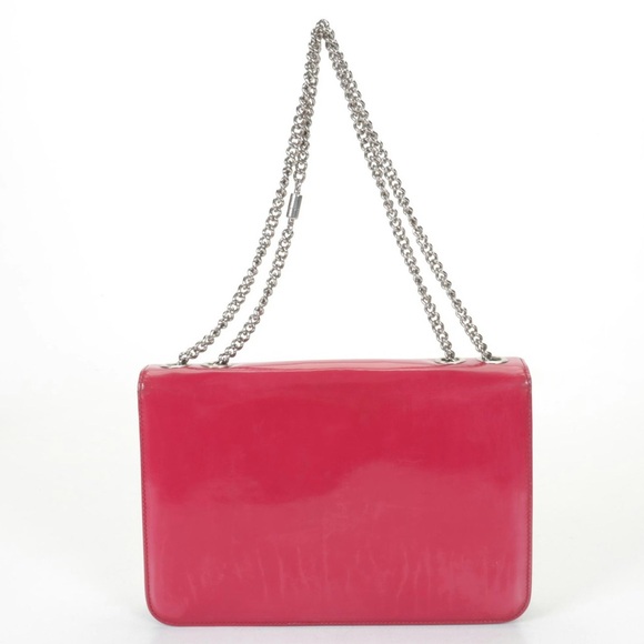 Gucci Fuchsia Leather Chain Shoulder Bag - Picture 4 of 12